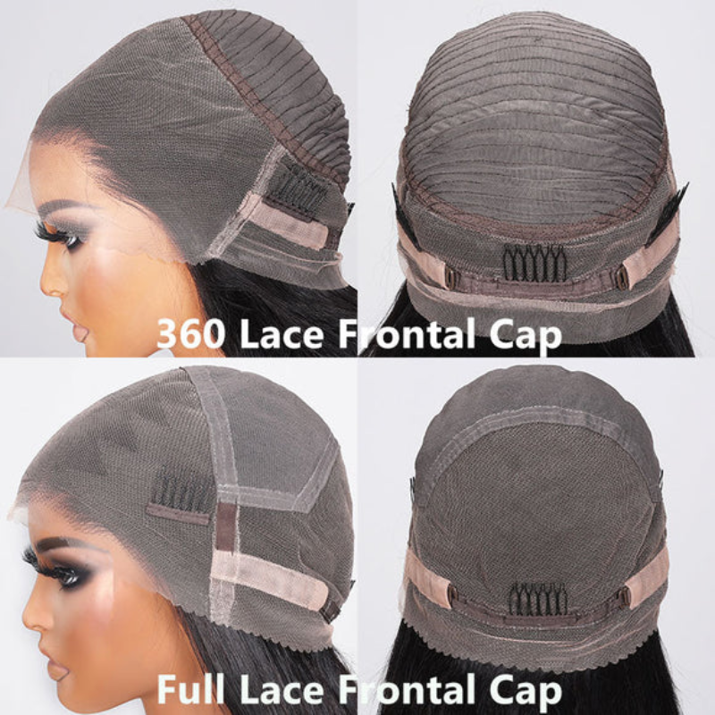 Tahikie Water Wave 360 Lace Frontal Wig Sung Fit Drawstring Human Hair Wig