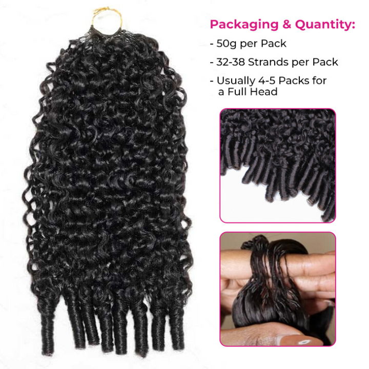 Feather Crochet Burmese Curly Human Hair Extensions Lightweight Fluffy Natural Look Crochet Hair