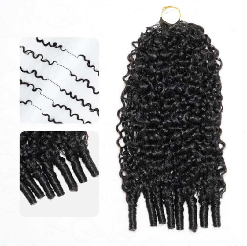 Feather Crochet Burmese Curly Human Hair Extensions Lightweight Fluffy Natural Look Crochet Hair