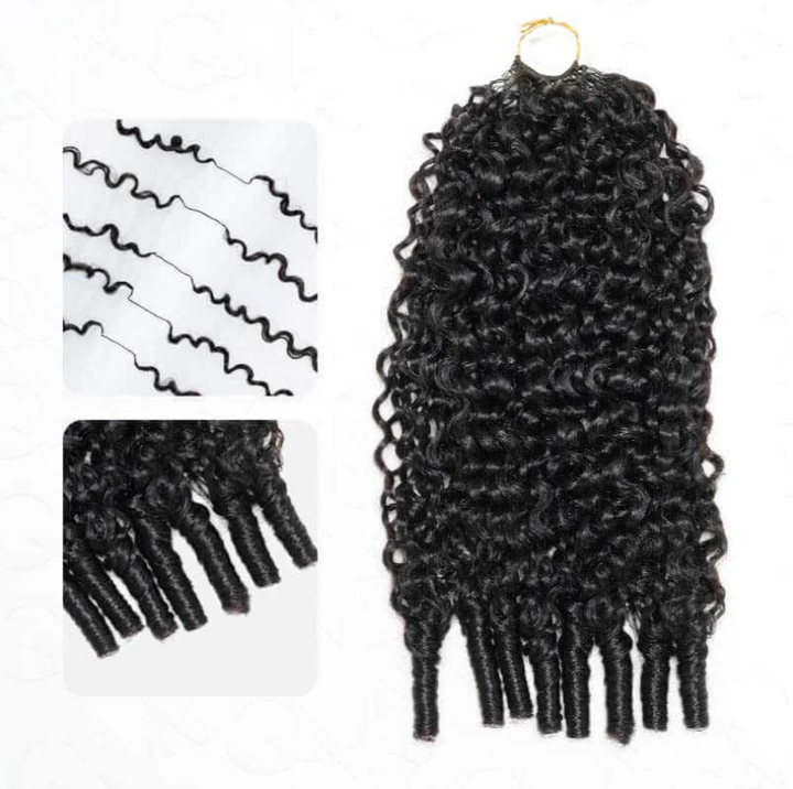 Feather Crochet Burmese Curly Human Hair Extensions Lightweight Fluffy Natural Look Crochet Hair