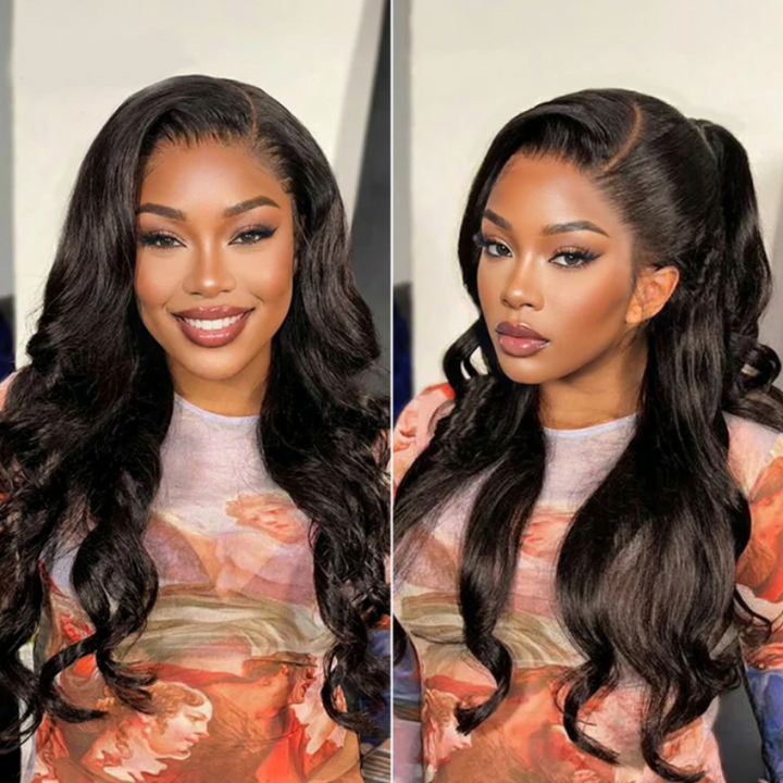 Tahikie Yaki Body 360 Lace Frontal Wig Sung Fit Drawstring Human Hair Wig