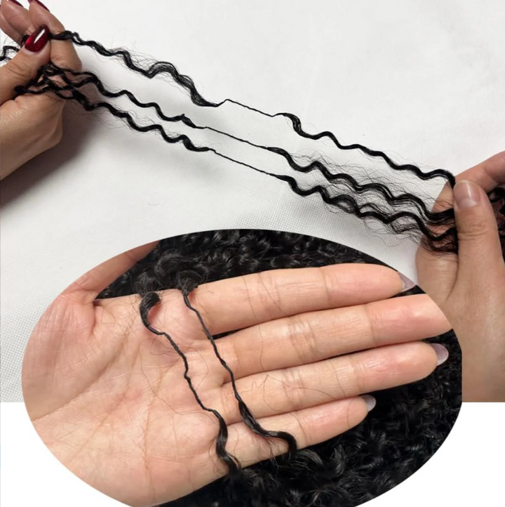 Feather Crochet Curly Wave Human Hair Extensions Lightweight Fluffy Natural Look Crochet Hair
